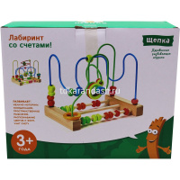 Игра логическая "Лабиринт" 22,5х15х18см дерево/металл, 4 вида 11370-24 от магазина "Карандаш"