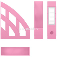 Лоток д/бумаг вертикальный "Office Pastel" ширина 7,5см розовый, пластик 55578 от магазина "Карандаш"