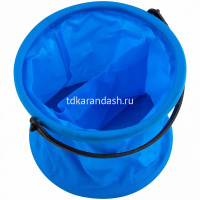 Ведро для воды складное d-14см, высота 12см , ткань, синее 461292072 от магазина "Карандаш"
