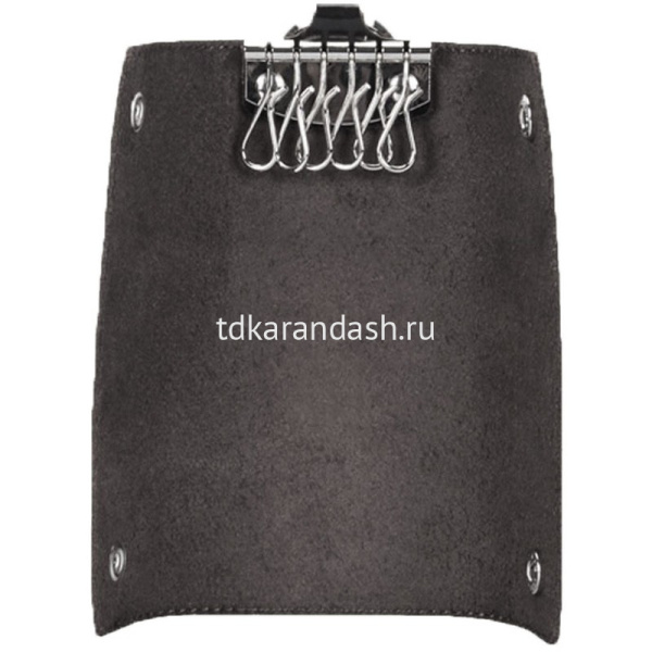 Ключница 60х112х15мм черная, натуральная кожа, в подарочной коробке KL.52.SH. от магазина "Карандаш"