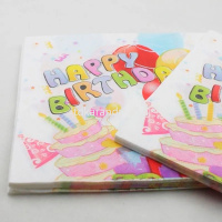 Салфетки "Happy Birthday" 33х33см 20шт 4 вида Y10989-24 от магазина "Карандаш"