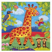 Пазлы 16 эл. "IQ. Милый жираф" макси 2+ 978-5-8112-7192-4 от магазина "Карандаш"