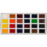 Краски акварельные 24 цвета "Сонет" 2,5мл кюветы картонная упаковка 3541139 от магазина "Карандаш"