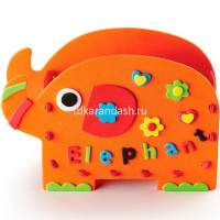 Набор д/творчества "Творим из фоамирана. Стаканчик для карандашей. Слоник" 2-316/03 от магазина "Карандаш"