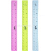Линейка 30см гибкая, двухсторонняя шкала, пластик, ассорти E6209