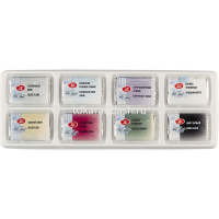 Краски акварельные мерцающие 8 цветов "Зима" 2,5мл кюветы, в картонной упаковке 19412570 от магазина "Карандаш"