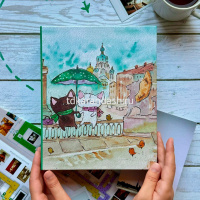 Фотоальбом 200 фото 10*15см "Приключения хвостиков в Санкт-Петербурге" 23х18,5х5см FA 200.021-1 от магазина "Карандаш"