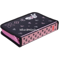 Пенал "Coquette" 20х14х4см прямоугольный одностворчатый, 2 откидные планки, ткань 093859 от магазина "Карандаш"