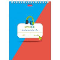 Блокнот А5 80л "Virtual box" клетка на спирали, жесткая подложка, 2 дизайна 076919 от магазина "Карандаш"