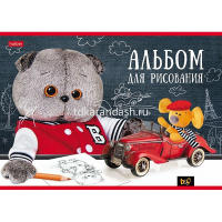 Альбом для рисования А4 30л "Кот Басик" на скобе 5 дизайнов 068391 от магазина "Карандаш"
