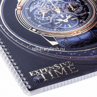 Тетрадь А4 80л клетка "TIME" на гребне 3D фольга 3D лак матовая ламинация 2 дизайна 068318 от магазина "Карандаш"