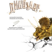 Набор опытов "Исторические раскопки. Трицератопс" 22x14x6см светится в темноте ВВ4207 от магазина "Карандаш"