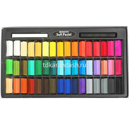 Пастель 48 цветов "Soft pastel" мягкая квадратная 1/2 длины, картон MGMPS48 от магазина "Карандаш"