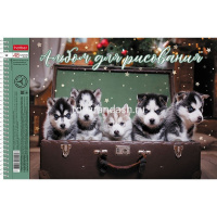 Альбом для рисования А4 48л "Собакомания" на спирали, перфорация на отрыв, 4 дизайна 079786 от магазина "Карандаш"