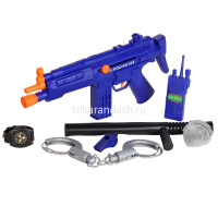 Набор оружия "Маленький воин. Полиция" синий 7 предметов 43х5х27см пластик JB0208550 от магазина "Карандаш"