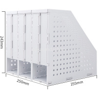 Лоток вертикальный "Deli" 25х25х24см 3-х секционный, складной, пластик, серый 78995LT-GREY от магазина "Карандаш"