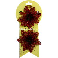 Набор ёлочных украшений 2шт "Цветок" 10см 3 цвета Y1615-14SH06-239 от магазина "Карандаш"