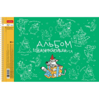 Альбом для рисования А4 32л "Забавные животные" на спирали, перфорация на отрыв, 5 дизайнов 067346 от магазина "Карандаш"