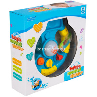 Руль музыкальный 15,5х5х16,5см пластик (свет, звук) 3801 от магазина "Карандаш"