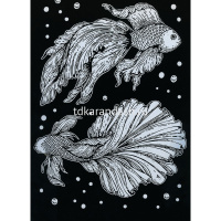 Альбом с гравюрами 14х20см 10л. "Безбрежный океан" (в комплекте пластиковый штихель) GHPB-07 от магазина "Карандаш"