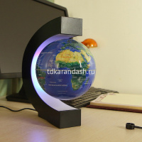 Глобус парящий 25х25см синий, на подставке, подсветка, пластик EV-C-6-BLU от магазина "Карандаш"