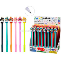 Ручка шариковая "Зубастик" 0,7мм, синяя, круглый корпус, 6 цветов M-15620-70 от магазина "Карандаш"