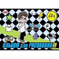 Альбом для рисования А4 20л "Влад А4" на скобе 5 дизайнов 084854 от магазина "Карандаш"