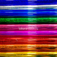 Пленка упаковочная 70см х 1м голография 1лист 8 цветов Y7037-18 от магазина "Карандаш"