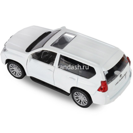 Машина "Land Cruiser Prado" белая, инерционная, металл 17,5см (свет, звук, откр.двери) JB1251023 от магазина "Карандаш"