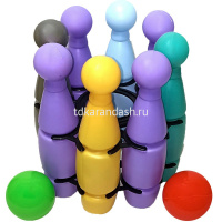 Игра "Боулинг" пластик 20х24см (8 кеглей, 2 шара) PL23352 от магазина "Карандаш"