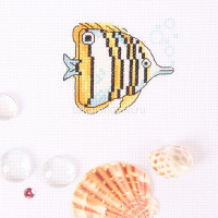 Набор для вышивания "Рыба-бабочка" 10х8,5см (канва, нитки, игла, схема) 8-459 от магазина "Карандаш"