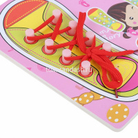 Шнуровка "Ботинки" 30х22см дерево/текстиль, 2 вида Y4509-16/11367-24 от магазина "Карандаш"