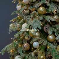 Эл/гирлянда 500 желтых диодов длина 50м, 8 режимов, зеленый металл.провод Y10682-24 от магазина "Карандаш"