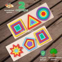 Игра логическая 3в1 "Сортер-пазл" 30х11см 12 деталей, дерево 11383-24 от магазина "Карандаш"