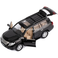 Машина "Lexus LX570" черная, инерционная, металл 17,5см (свет, звук, откр.двери) JB1251142 от магазина "Карандаш"