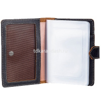 Бумажник водителя 100х127х5мм черный, натуральная кожа, в подарочной коробке BV.10.TXF. от магазина "Карандаш"