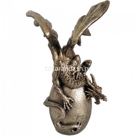 Сувенир "Дракон на яйце" бронза 13х9х17,5см полистоун SGD009/716380