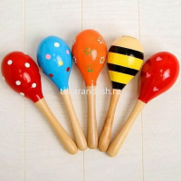 Маракас 19см дерево, цвет ассорти Y10321-24 от магазина "Карандаш"