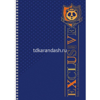 Тетрадь А4 96л клетка "Animals crest" на спирали 3D фольга матовая ламинация 4 дизайна 077568 от магазина "Карандаш"