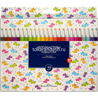 Фломастеры 24 цвета "HappyColor" картон 32-0026 от магазина "Карандаш"