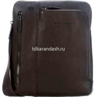Сумка "Black Square" 21,5x24,5x5см, 1 отделение, темно-коричневая, натуральная кожа CA1816B3/TM от магазина "Карандаш"