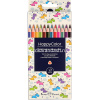 Карандаши 12 цветов "HappyColor" трехгранные дерево, картон 30-0046
