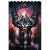 Альбом для рисования А4 30л "Venom. Человек-паук" на спирали перфорация на отрыв 5 дизайнов 067820 от магазина "Карандаш"