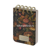 Блокнот А7 100л "Flora. Forest fairy tale" линия, на спирали, матовая ламинация Soft Touch, фольга от магазина "Карандаш"