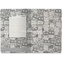 Тетрадь А5 40л клетка "OWLS" прошитый блок матовая ламинация 7-40-001/55 от магазина "Карандаш"