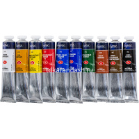 Краски масляные 10 цветов 46мл туба Ладога 1241006 от магазина "Карандаш"