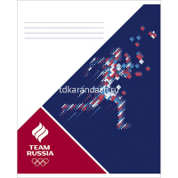 Тетрадь А5 12л клетка "Команда России" на скобе 5 видов 12Т5В1/46657 от магазина "Карандаш"