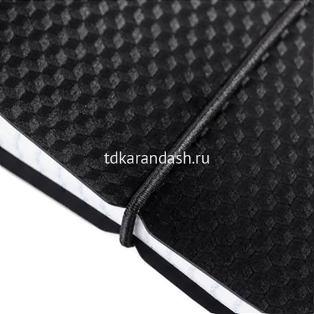 Тетрадь на кольцах А5 120л клетка "DIAMOND черная" пластиковая обложка на резинке 065584 от магазина "Карандаш"