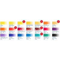 Краски акварельные 21 цвет "Белые ночи" 2,5мл кюветы с палитрой в металлическом пенале 191201564 от магазина "Карандаш"