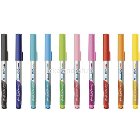 Фломастеры-кисть 10 цветов "Turbo Soft Brush" с вентилируемым колпачком смываемые картон 426800 от магазина "Карандаш"